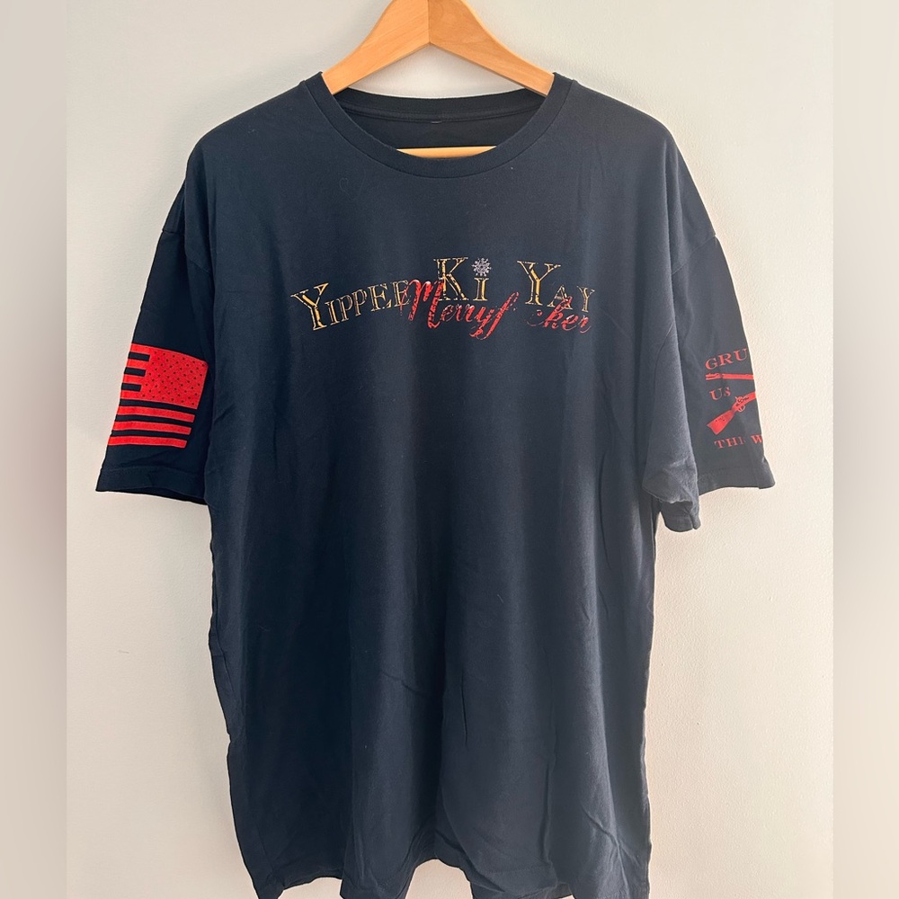 Grunt Style men’s XXL navy Yippee Kai Yay tee